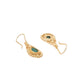 Shoshaa Green Gold-Polished Handcrafted Classic Drop Earrings | Swadesiicart
