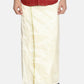 Sethukrishna Cream-Coloured Solid Readymade Dhoti For Men | Swadesiicart