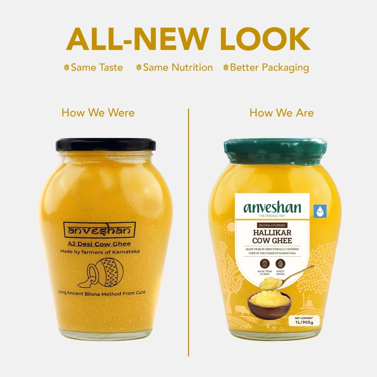 Anveshan A2 Desi Cow Ghee | Pure, Natural & Healthy Ghee | A2 Gir Cow Ghee - Swadesiicart