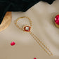 Ruby Raang Gold Red Meenakari Kundan Haath Phool | Swadesiicart