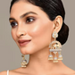 Elephant Shape Gray Jhumki Drop Earrings for Womens by House of Ree | Swadesiicart