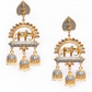 Elephant Shape Gray Jhumki Drop Earrings for Womens by House of Ree | Swadesiicart