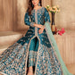 Myra Teal Art Silk Embroidered Anarkali Suit | Swadesiicart