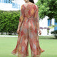 Juniper Multi Chiffon Festive Printed Flared Jump Suit For Women - Swadesiicart