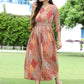 Juniper Multi Chiffon Festive Printed Flared Jump Suit For Women - Swadesiicart