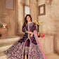 Anaita Purple Embroidered Art Silk Anarkali Suit