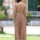 Juniper Fuchsia Chiffon Casual Wear Printed Flared Jumpsuit - Swadesiicart