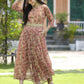 Juniper Fuchsia Chiffon Casual Wear Printed Flared Jumpsuit - Swadesiicart