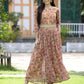 Juniper Fuchsia Chiffon Casual Wear Printed Flared Jumpsuit - Swadesiicart