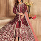 Myra Red Art Silk Embroidered Anarkali Suit | Swadesiicart
