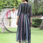 Juniper Black Multi Chiffon Festive Printed Flared Jump Suit For Women - Swadesiicart
