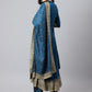 Khushal K Women Blue Ethnic Motifs Empire Kurta with Trousers & With Dupatta - Swadesiicart