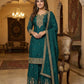 Anaita D Green Chinon Stitched Suit With Embroidery & Sequence Work