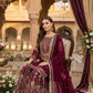 Anaita Maroon Georgette Stitched Suit With Embroidery & Sequence Work