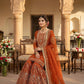 Anaita Orange Georgette Stitched Suit With Embroidery & Sequence Work