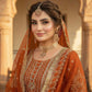 Anaita Orange Georgette Stitched Suit With Embroidery & Sequence Work
