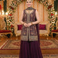 Anaita Maroon Georgette Stitched Suit With Multi Embroidery & Sequence Work
