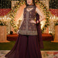 Anaita Maroon Georgette Stitched Suit With Multi Embroidery & Sequence Work