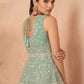 Anaita Green Georgette Stitched Palazzo Suit with Embroidery & Sequence Work