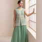 Anaita Green Georgette Stitched Palazzo Suit with Embroidery & Sequence Work