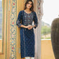 Juniper Blue Rayon Festive Printed Straight Kurta For Women | Swadesiicart