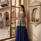 Anaita Navy Georgette Stitched Plazzo Suit with Sequence Lakhnavi Embroidery work