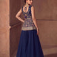 Anaita Navy Georgette Stitched Plazzo Suit with Sequence Lakhnavi Embroidery work