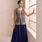 Anaita Navy Georgette Stitched Plazzo Suit with Sequence Lakhnavi Embroidery work