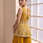Anaita Yellow Georgette Stitched Plazzo Suit with Sequence Lakhnavi Embroidery work