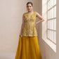 Anaita Yellow Georgette Stitched Plazzo Suit with Sequence Lakhnavi Embroidery work