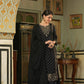 Juniper Black Rayon Festive Embroidered Straight Skd For Women | Swadesiicart