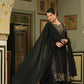 Juniper Black Rayon Festive Embroidered Straight Skd For Women | Swadesiicart