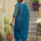 Juniper Indigo Rayon Festive Printed Straight Skd For Women | Swadesiicart