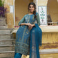 Juniper Indigo Rayon Festive Printed Straight Skd For Women | Swadesiicart