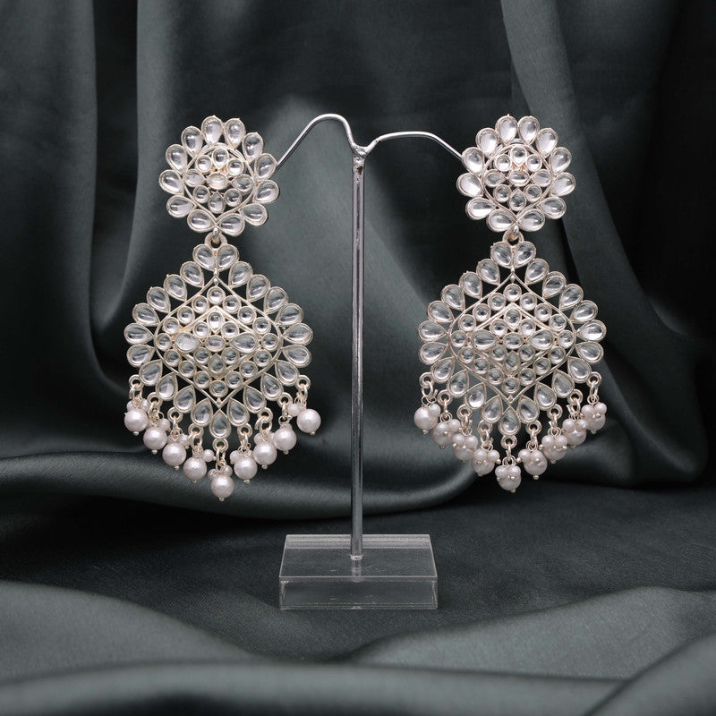 Tehzeeb Creations Gold-Polished Traditional Dangle Earrings - Swadesiicart