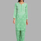 ADA Floral Embroidered Long Sleeves Regular Lucknowi Chikankari Kurta With Palazzos | Swadesiicart