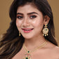 Saraf RS Jewellery Women Gold and Green Gold-Polished Jewellery Set - Swadesiicart