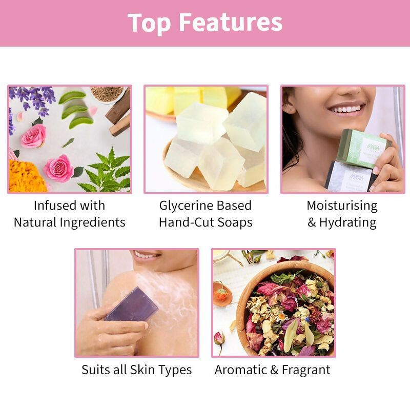 Nykaa Naturals Rose & Geranium Balancing Bathing Soap - Swadesiicart