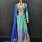 Anaita Blue Chinon Stitched Anarkali Suits With Embroidery & Sequence Work