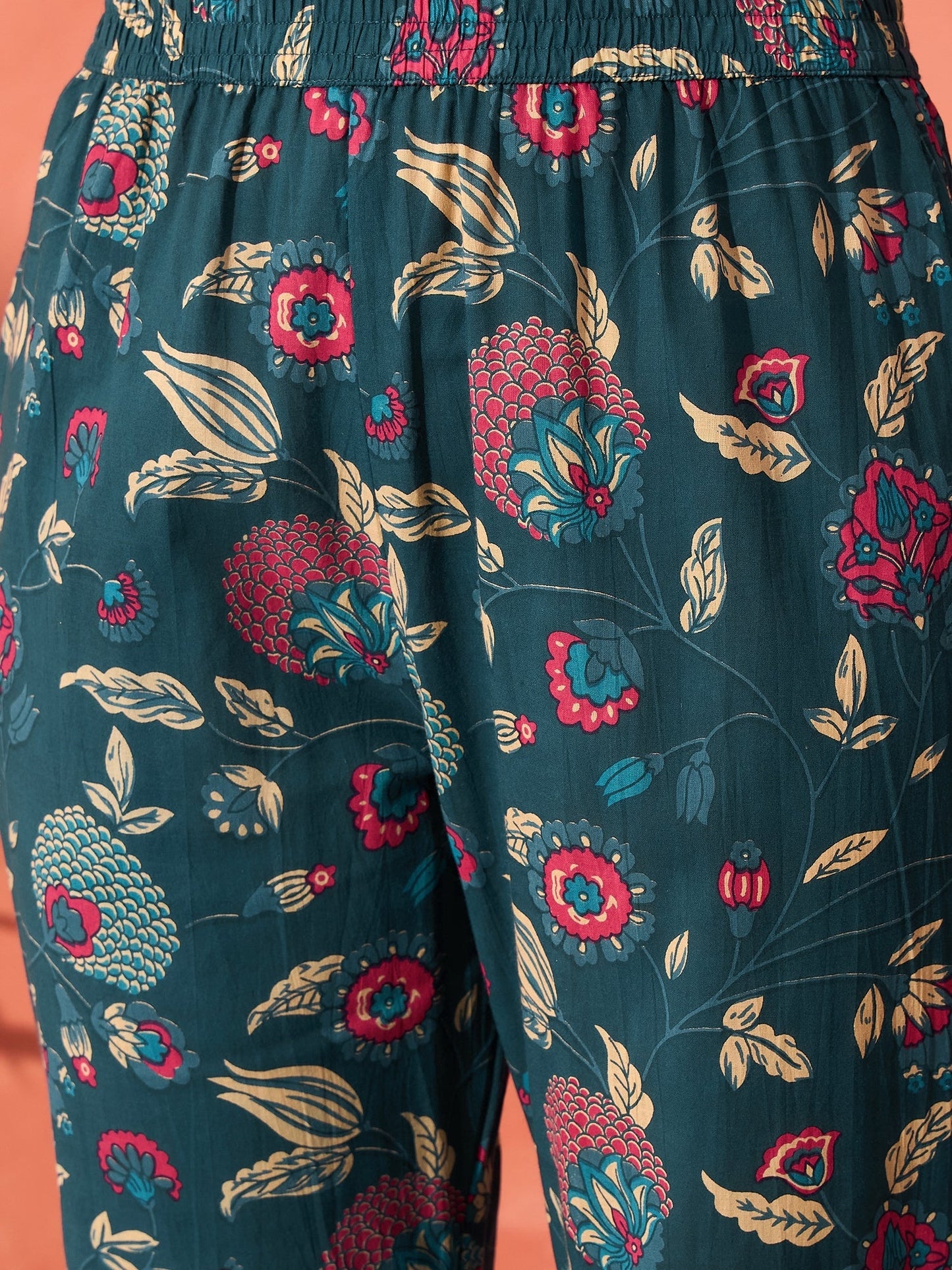 InWeave Blue Kalamkari Co Ord Set - Swadesiicart