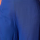 InWeave Strappy Ink Blue With Blue Fuchsia Floral Organza Dupatta Set - Swadesiicart