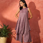 InWeave Mauve Lurex Short Palazzo Kurta Set - Swadesiicart