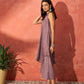 InWeave Mauve Lurex Short Palazzo Kurta Set - Swadesiicart