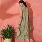 InWeave Olive Lurex Short Palazzo Kurta Set - Swadesiicart