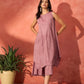 InWeave Wine Lurex Short Palazzo Kurta Set - Swadesiicart