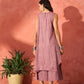 InWeave Wine Lurex Short Palazzo Kurta Set - Swadesiicart
