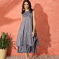 InWeave Blue Lurex Short Palazzo Kurta Set - Swadesiicart