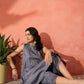 InWeave Blue Lurex Short Palazzo Kurta Set - Swadesiicart