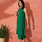 InWeave Forest Green Short Kurta Palazzo Set - Swadesiicart
