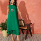 InWeave Forest Green Short Kurta Palazzo Set - Swadesiicart